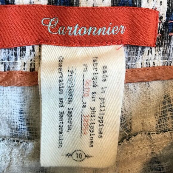 Anthropologie Cartonnier Larimar Ikat Blue Motif High Waist Short Womens 10 - Picture 10 of 12
